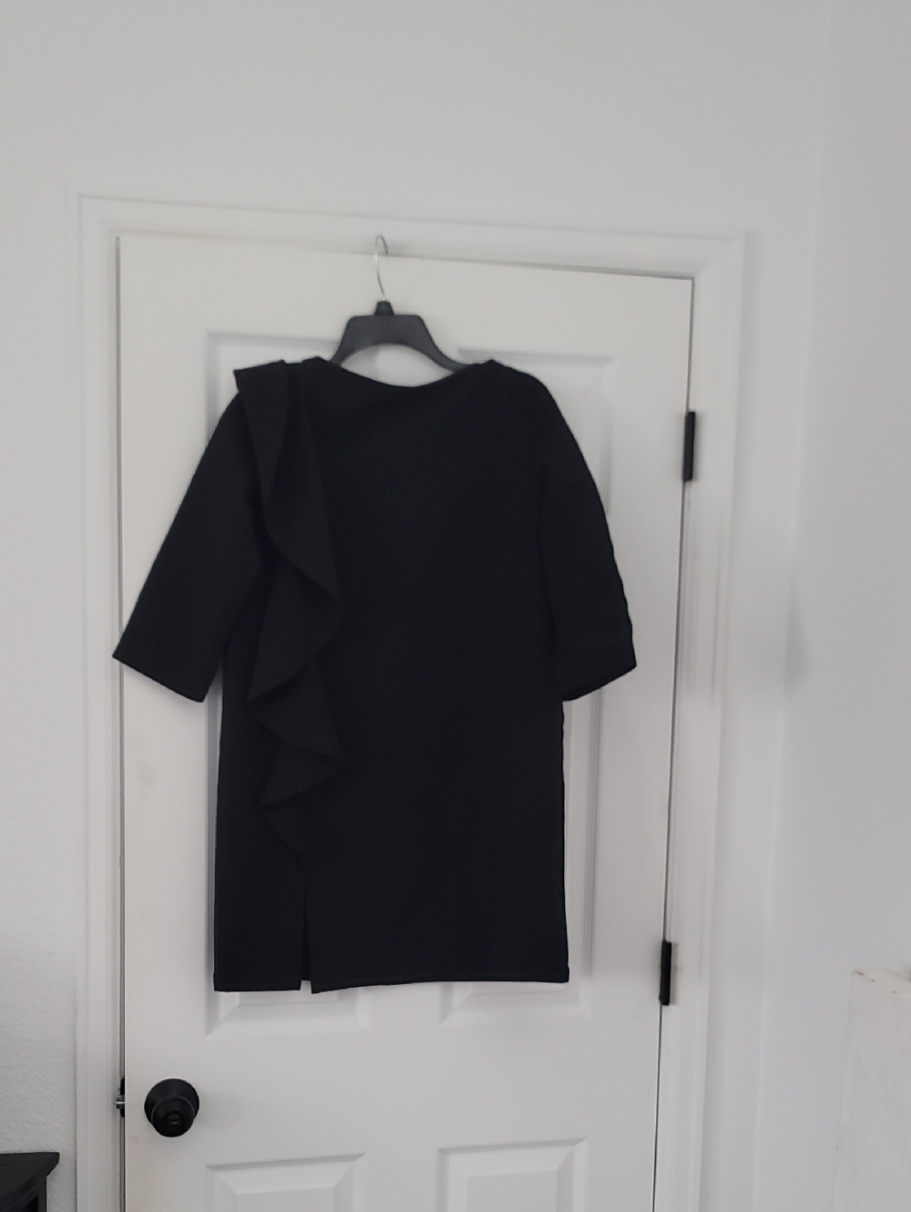 Beulah Black One-Shoulder Ruffle Dress